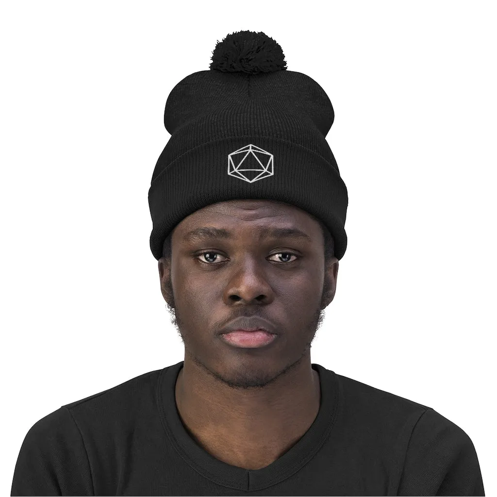 D20 DND Pom Pom Beanie